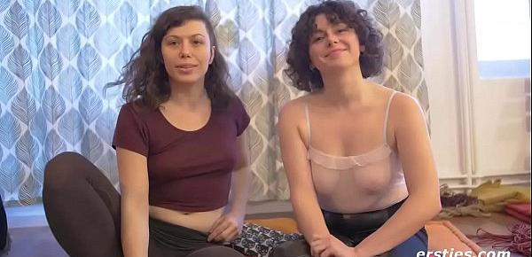  Amateur Lesbians Dabble In Light Bondage